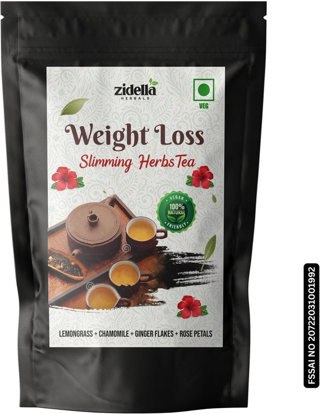 Zidella Herbals Weight loss Green tea- Lemon grass Tea- Detox Tea, Slimmig tea Lemon Herbal Tea Pouch(50 g)