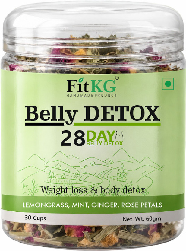 fit kg handmade product bell detox 28 day, weight loss green tea- helps with weight loss, skin glow Herbs Herbal Tea Box(60 g)