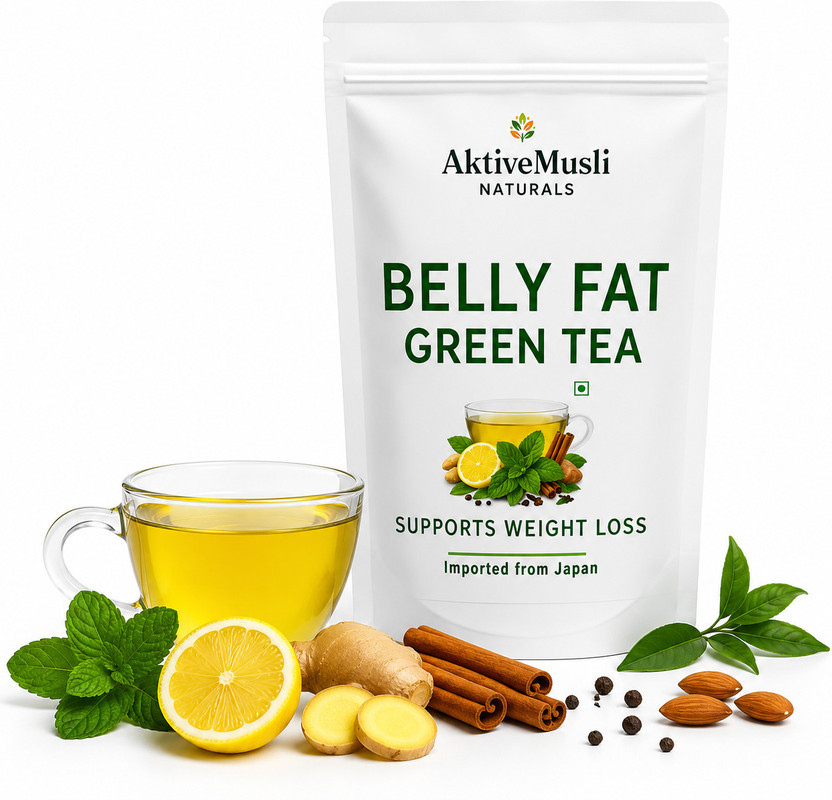 Aktivemusli Bally fat Green Tea for Weight Loss | Immunity Booster with Green Tea Lemon Green Tea Pouch(50 g)