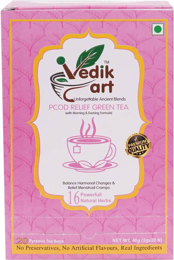 Vedik Art PCOD Relief Green Tea With Morning & Evening Formula Reduce