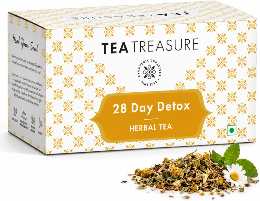 TeaTreasure TeaTreasure 28 Day Detox Herbal Tea for Weight Loss - Slimming Tea Herbal Tea Box(25 Bags) - Flipkart Deal