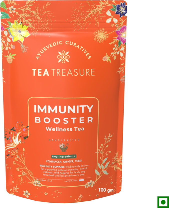 TeaTreasure TeaTreasure Immunity Booster Lemon Grass, Ginger, Liquorice, Tulsi Herbal Tea Pouch(50 g) - Flipkart Deal