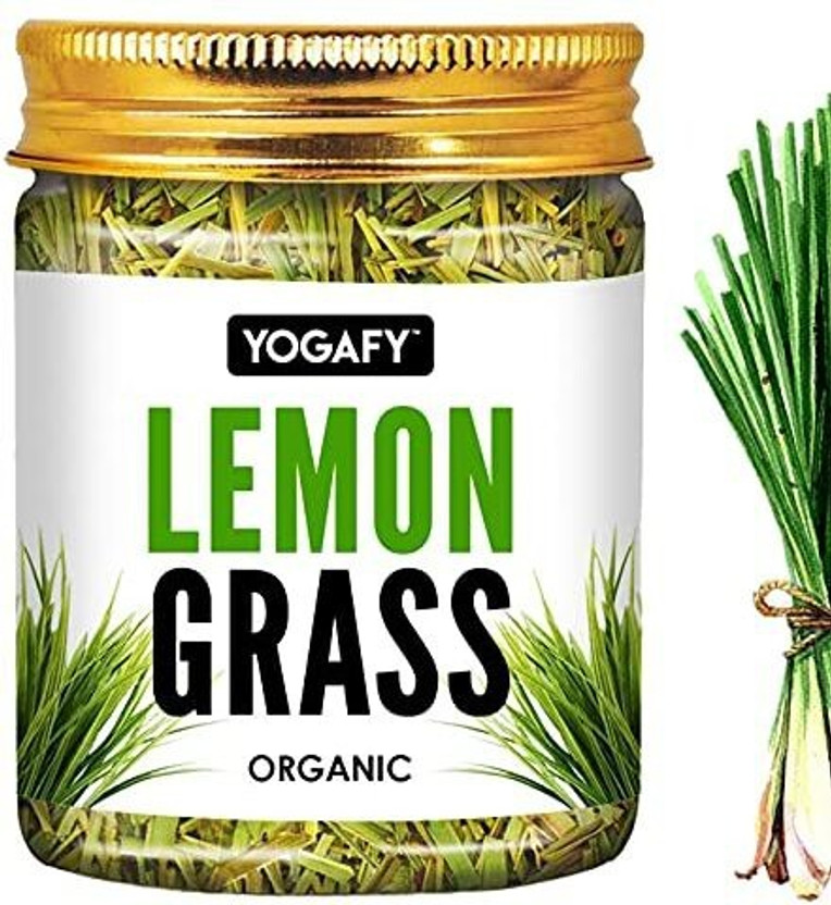 YOGAFY Organic Lemongrass Herbal Tea Leaves I Boost Metabolism used for Detox Lemon Grass Herbal Tea Plastic Bottle(100 g)