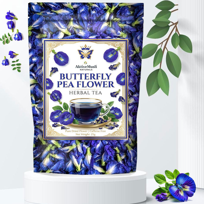 Aktivemusli Slimming Tea for Weight Loss, Reduces Belly Fat, Herbal Tea Lemon Blue Tea Pouch(30 g)