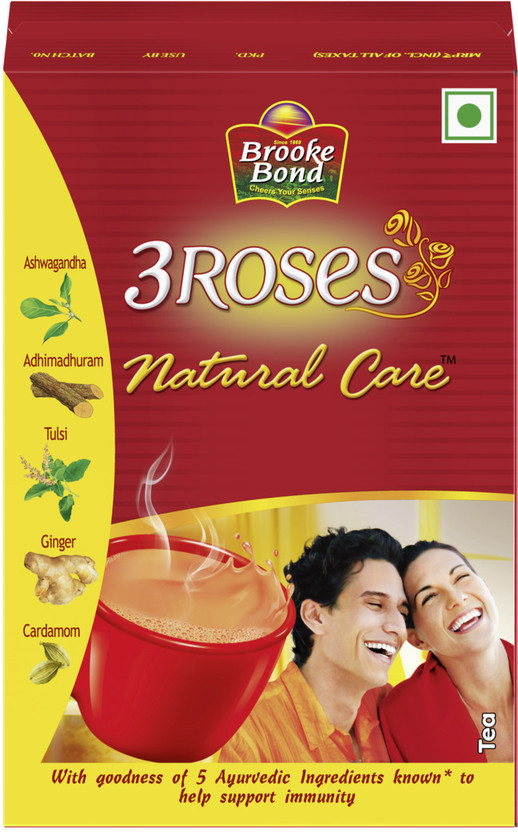 3 Roses Tulsi, Ginger, Cardamom Tea Box(250 g)