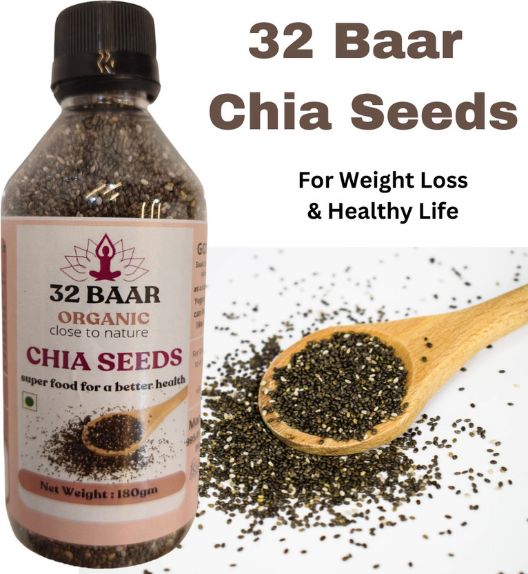 32 Baar CHIA SEEDS Black Tea Plastic Bottle(180 g)