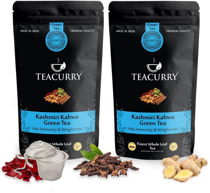 TEACURRY Kashmiri Kahwa Green Tea Help Weight Loss, Immunity