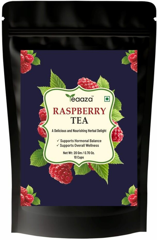 Teaaza Organic Red Raspberry Leaf Tea | Fertility, PCOS, Hormonal Balance | 20g Raspberry Herbal Tea Pouch(20 g)