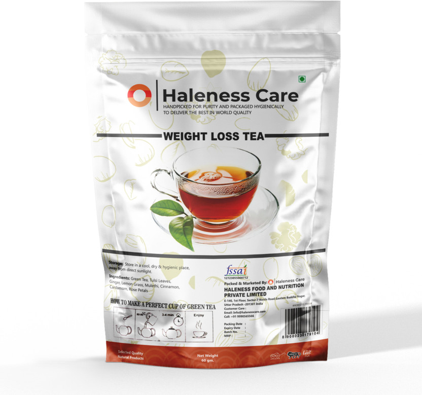 Haleness Care Weight Loss Tea 180 Cups (Pack of 3) Herbs Green Tea Pouch(60 g)