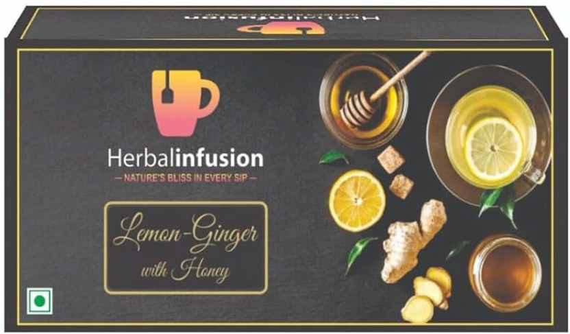 Herbalinfusion Herbalinfusion Lemon Ginger Honey Tea Herbal Tea For Immunity Boosting (Pack1) Ginger, Honey Herbal Tea Bags Box(1 g) - Flipkart Deal