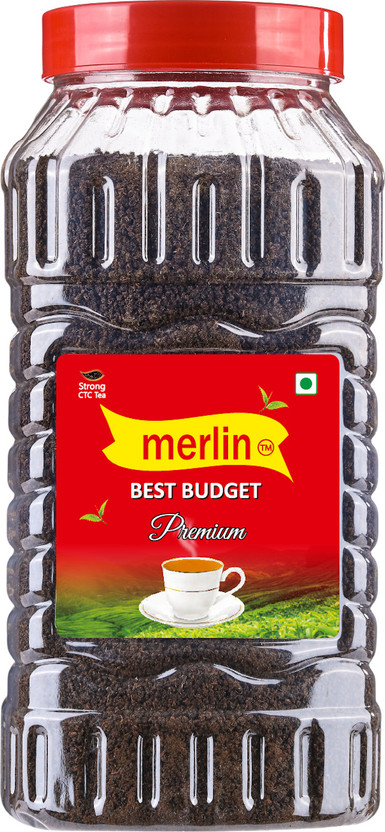 merlin Best Budget Premium Strong CTC Tea | Rich Aroma & Taste | 500g Jar Black Tea Plastic Bottle(500 g)