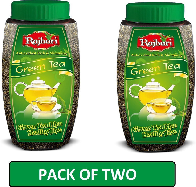 Rajbari 100% Pure & Natural | Immunity Booster & Weight Reducer Green Tea Plastic Bottle(2 x 100 g)