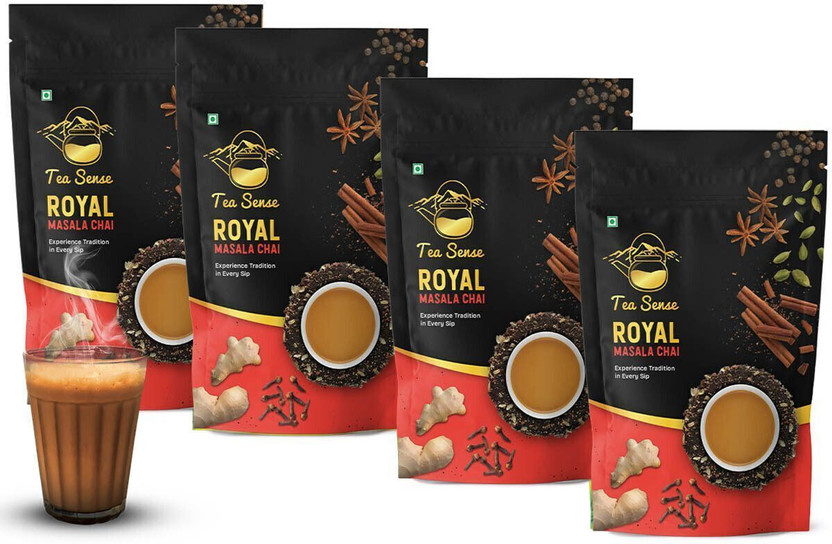 Tea Sense Royal Masala Chai Spices Black Tea Pouch(4 x 200 g)