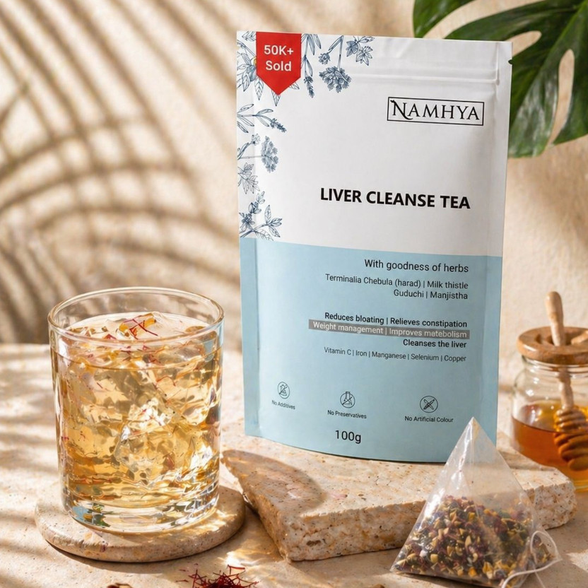 NAMHYA FOODS Liver Cleanse Tea | Liver Detox | Helps with Fatty Liver Detox | Loose Tea Unflavoured Herbal Tea Pouch(0.1 kg)