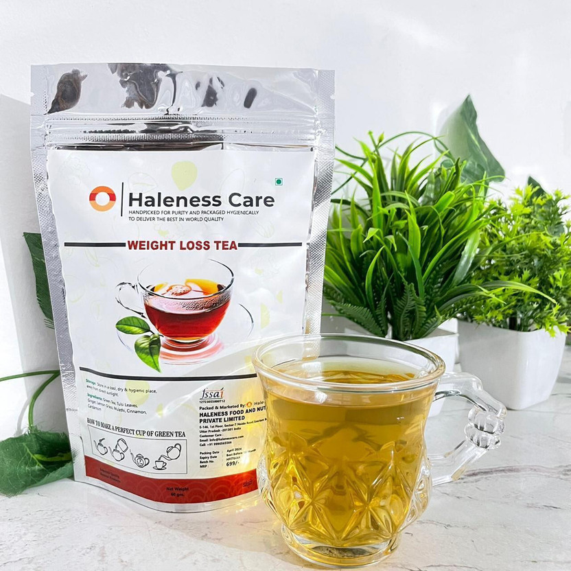 Haleness Care Weight Loss Tea 180 Cups (Pack of 3) Cardamom, Cinnamon, Ginger, Lemon Grass, Mulethi, Tulsi, Rose Green Tea Pouch(3 x 60 g)