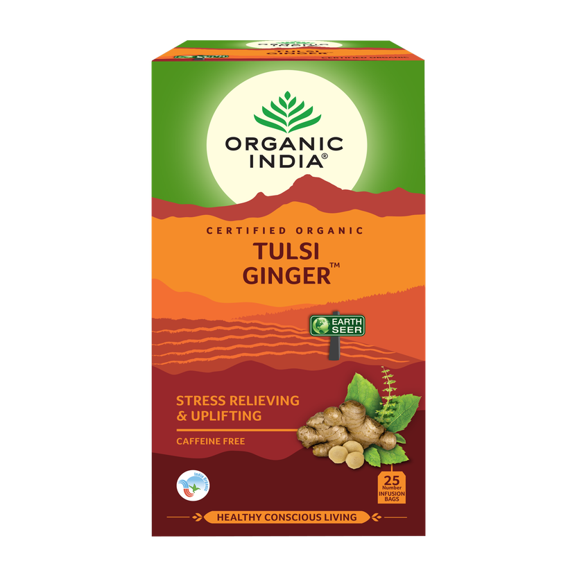 ORGANIC ORGANIC INDIA TULSI GINGER-25 Ginger, Tulsi Green Tea Bags Box(25 Bags) - Flipkart Deal