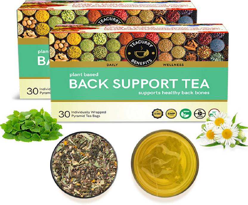 TEACURRY Tea for Bones (2 Months) Helps with Back Pain, Tea for