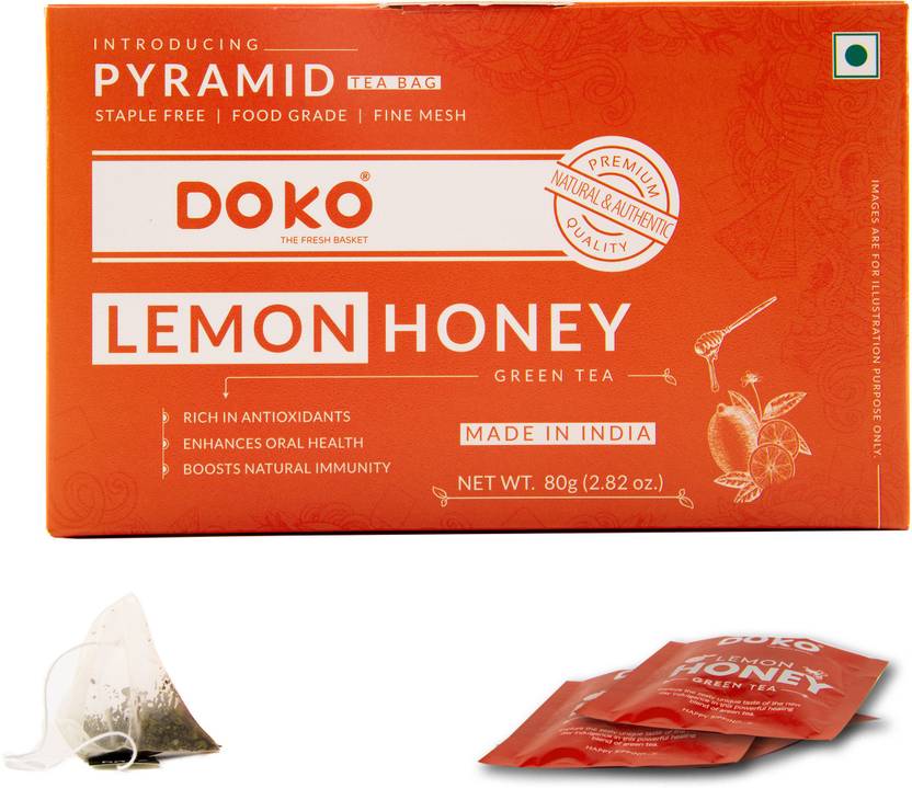 DOKO Exotic Lemon Honey Tea, Enhance Oral Health, Pure Green Tea leaves