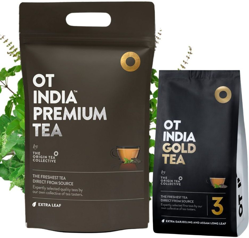 OT INDIA Premium Tea 1 kg & Gold Tea 250 gm (Pack of 2) Energising, Digestive & Hydrating Tea Pouch(1250 g)