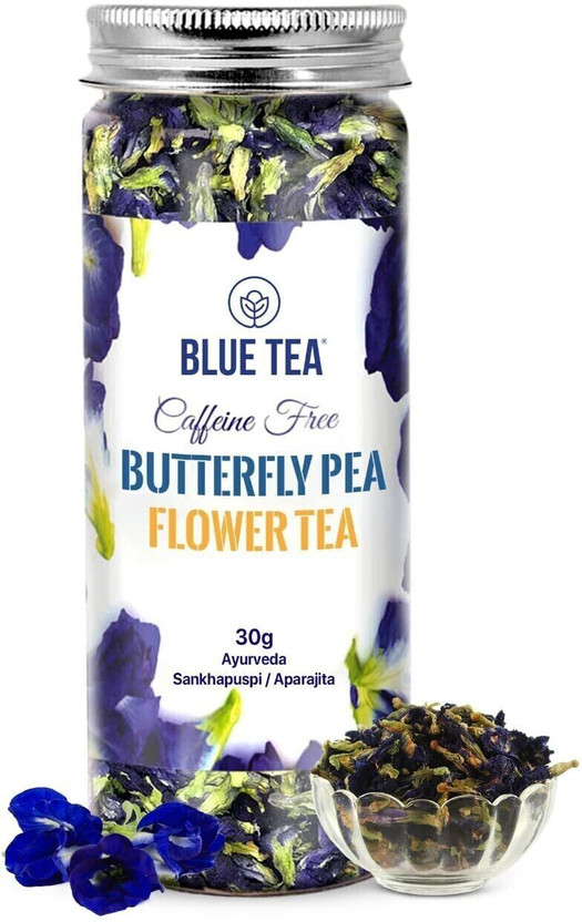 BLUE TEA Butterfly Pea Flower Tea | Antioxidant Rich | Caffeine Free Herbal Tea Plastic Bottle(30 g)