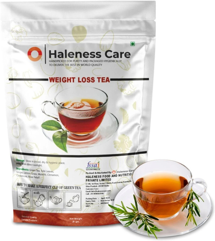Haleness Care Weight Loss Tea 40 Cups | 100% Pure | Soothing And Relaxing Tea | Cinnamon, Cardamom, Ginger, Tulsi, Rose, Lemon Grass, Mulethi Herbal Tea Pouch(50 g)