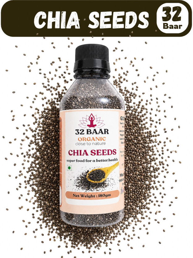32 Baar CHIA SEEDS Black Tea Plastic Bottle(180 g)