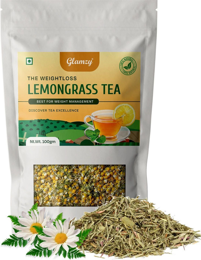 Nutrio Lemongrass Herbal Tea- Boost Metabolism Used For Detox, Weight loss Lemon Grass Green Tea Pouch(100 g)