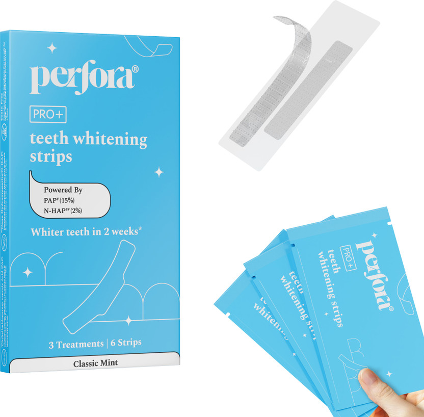 Perfora Teeth Whitening Strips - Classic Mint, 3 Treatment, Enamel Safe & Effective Teeth Whitening Kit