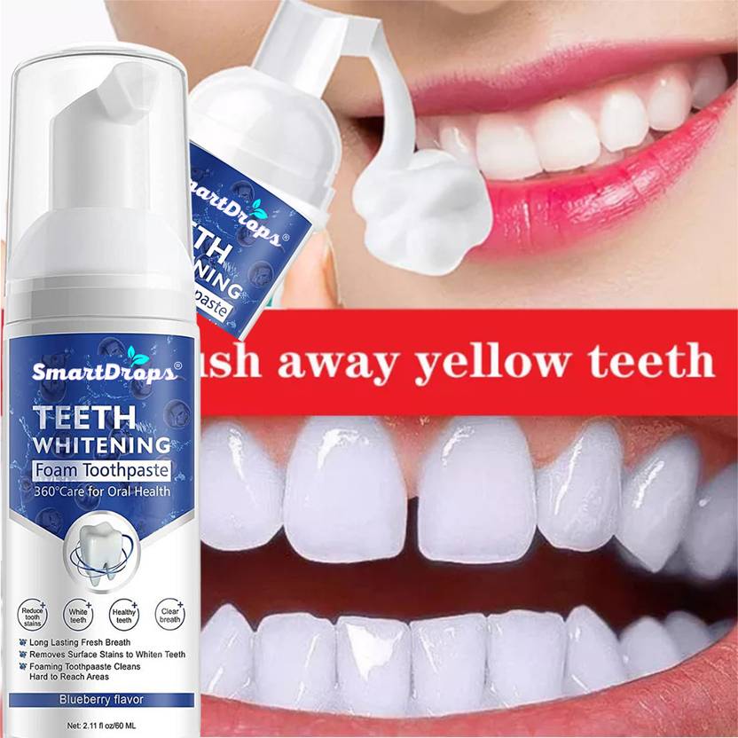 smartdrops Teeth Whitening Mousse Foam To Deeply Cleaning Gums, Stain Removal Teeth Whitening