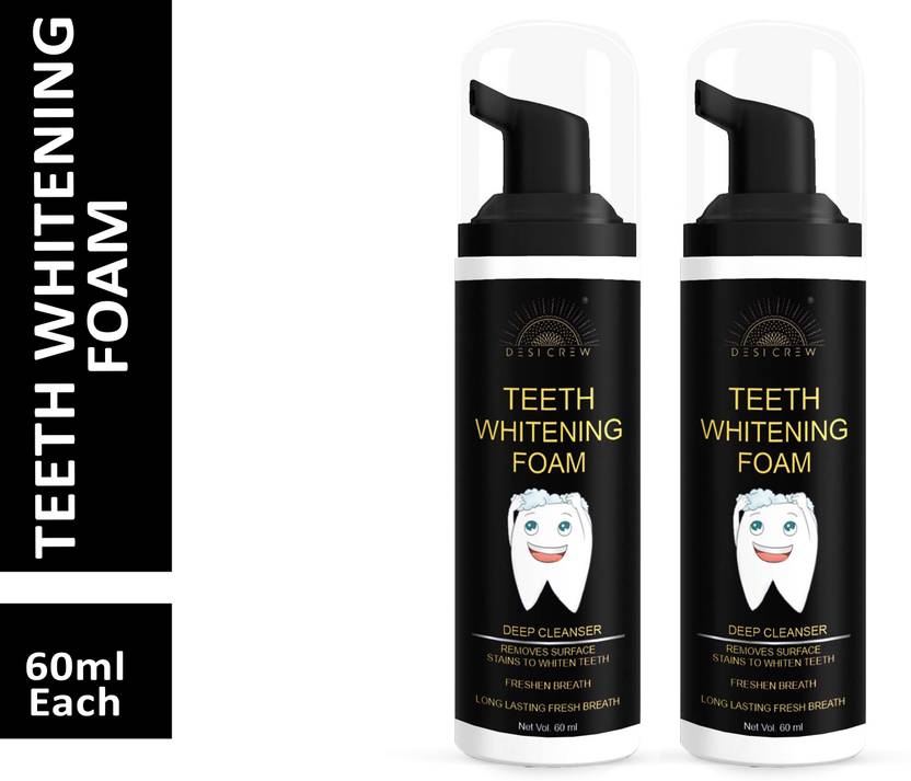 Desi Crew 2 in 1 Teeth Whitening Mousse Foam To Deeply Cleaning Gums
