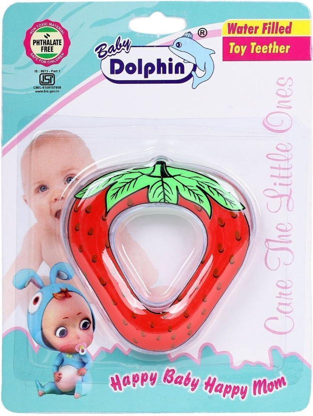 Baby Baby Dolphin Water Teether for Babies, Baby Teething Toy, Cooling Teether, 4m+ Teether(Strawberry) - Flipkart Deal