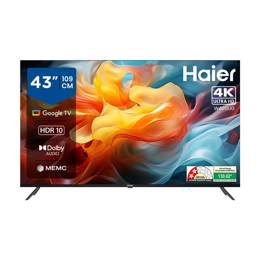 Google Haier W400UG 109 cm (43 inch) Ultra HD (4K) LED Smart Google TV with Dolby Audio | MEMC(LE43W400UG-N) - Flipkart Deal