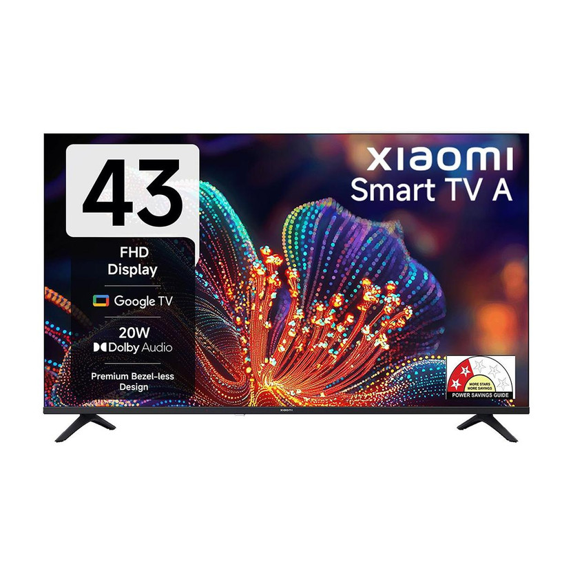 XIAOMI A Series 108 cm (43 inch) Full HD LED Smart Google TV with 200+ Free Channels | HDR 10 | Dolby Audio | Premium Metal Bezel-less Design | DTS X | DTS Virtual: X | Mi TV(L43MB-AFIN)