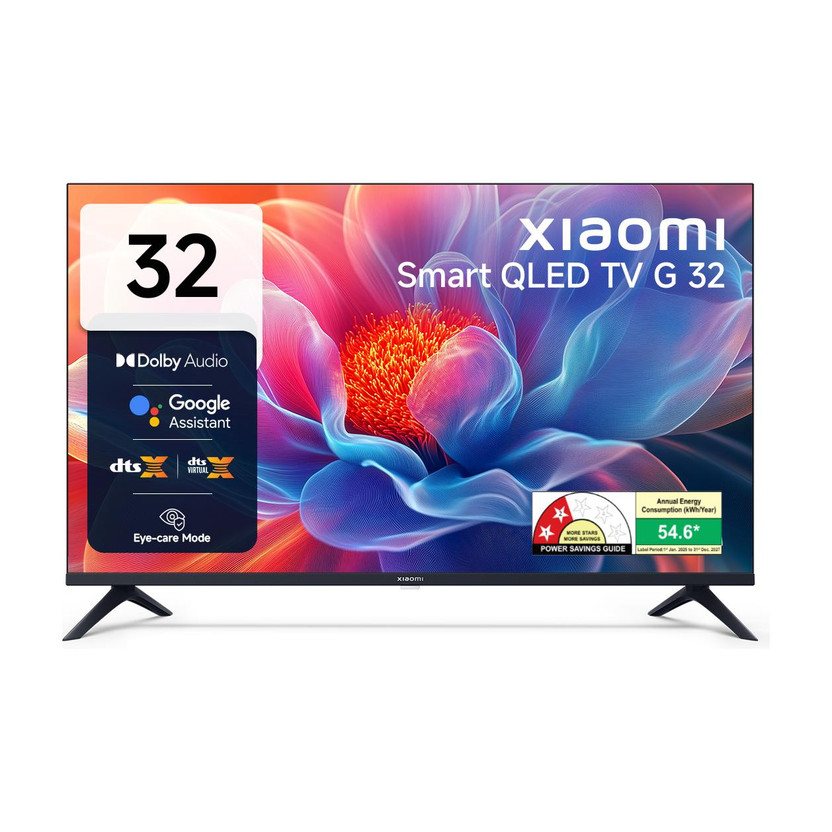 XIAOMI G Series 80 cm (32 inch) QLED HD Ready Smart Google TV with Dolby Audio| Wide Colour Gamut |Bezel-less Design | Google Assistant | Mi TV(L32MB-APIN)