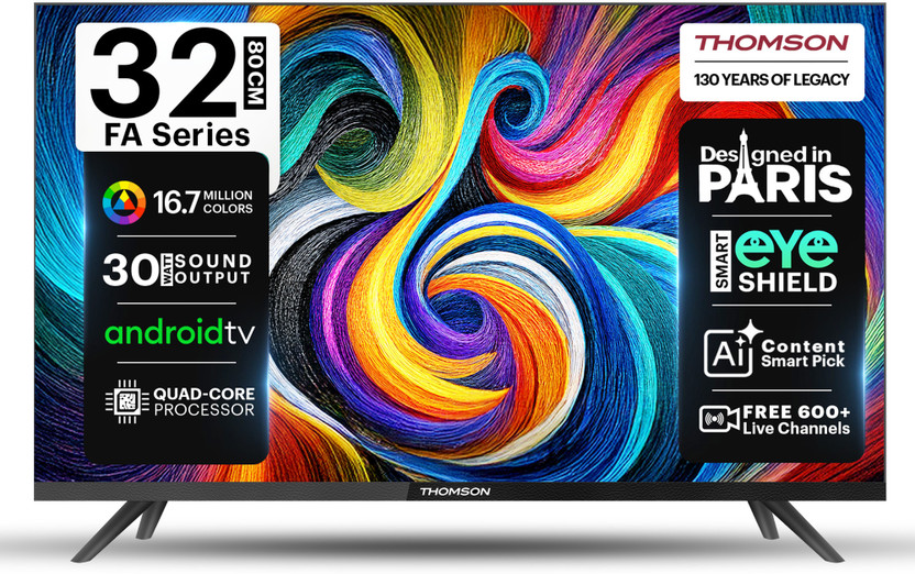 Thomson FA Series 80 cm (32 inch) HD Ready LED Smart Android TV with Dolby Digital Plus & Android 11(32RT1022)
