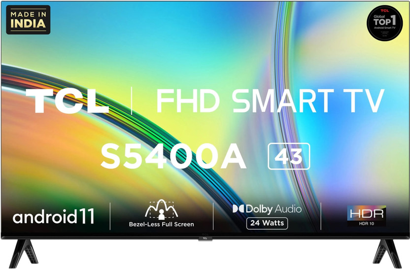 Google TCL 108 cm (43 inch) Full HD LED Smart Android TV with Google Assistant(43S5400A) - Flipkart Deal