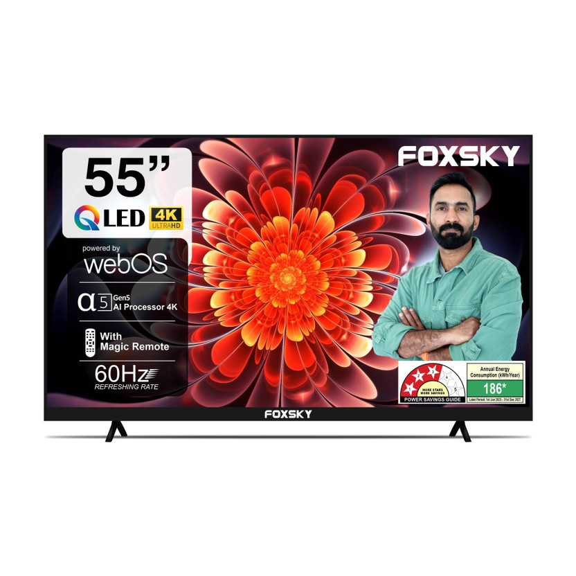 Foxsky 139 cm (55 inch) QLED Ultra HD (4K) Smart Google TV with HDR10(55FS-GOOGLE LED TV)
