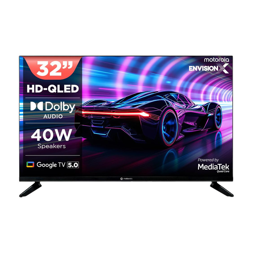 MOTOROLA 80 cm (32 inch) QLED HD Ready Smart Google TV(32HDGQMDDAQ)