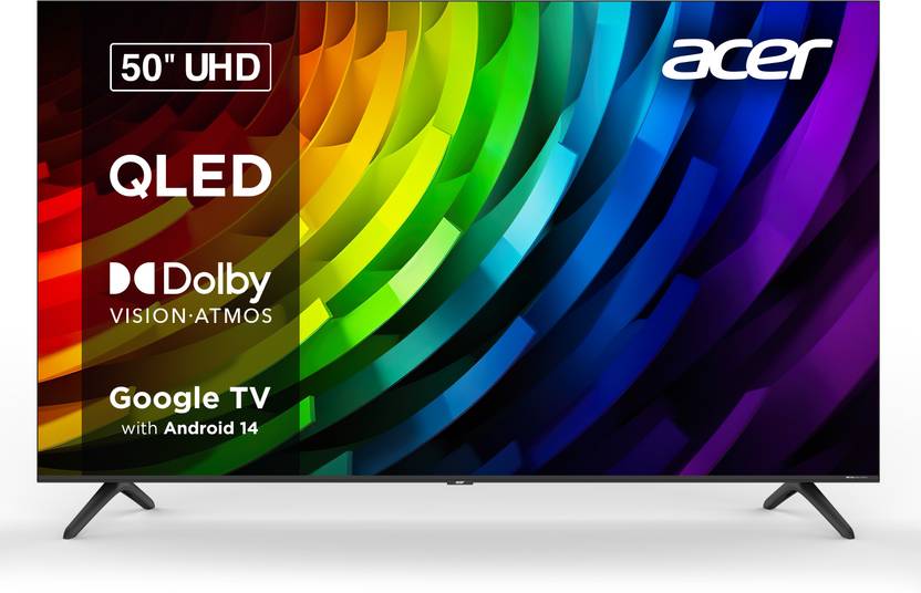 acerAcer V Pro Series 127 cm (50 inch) QLED Ultra HD (4K) Smart Google TV (AR50QDQGR2851AD)