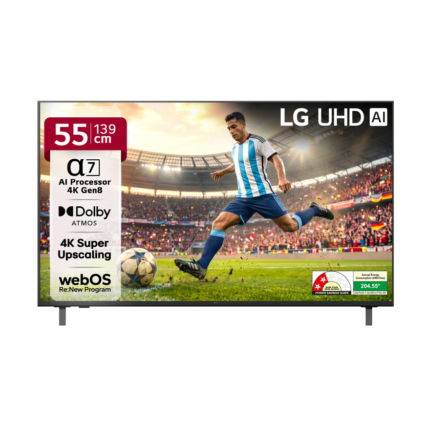 LG AI TV UA8200 126 cm (50 inch) Ultra HD (4K) LED Smart WebOS TV with Alpha7 AI Processor 4K Gen8 | 4K Super Upscaling | AI Picture Pro | 4K Expression Enhancer | NEW AI Magic Remote Compatible | AI Search with MS Copilot | AI Sound Pro (9.1.2 ch) | Dolby Atmos | Chromecast Built-in(50UA82006LA)