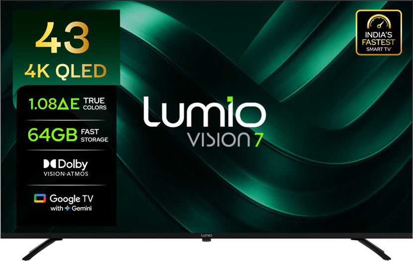 Google Lumio Vision 7 II 109 cm (43 inch) QLED Ultra HD (4K) Smart Google TV(FTW1-ADSK) - Flipkart Deal