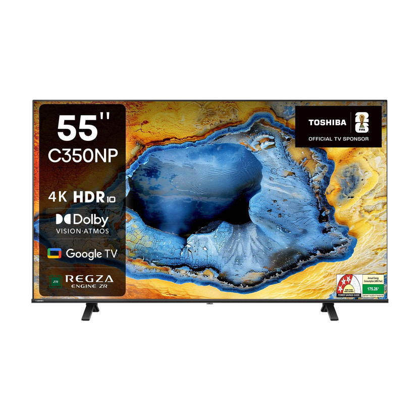 TOSHIBA C350NP 126 cm (50 inch) Ultra HD (4K) LED Smart Google TV with Dolby Vision Atmos and REGZA Engine ZR(50C350NP)