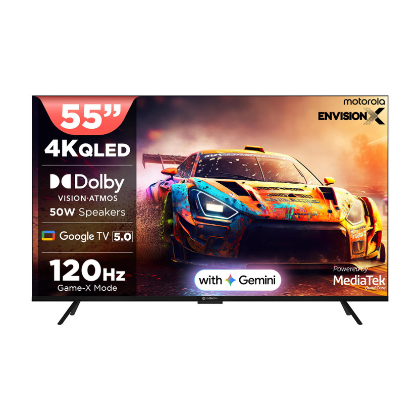MOTOROLA 140 cm (55 inch) QLED Ultra HD (4K) Smart Google TV 2026 Edition(55UHDGQMGSDQ)