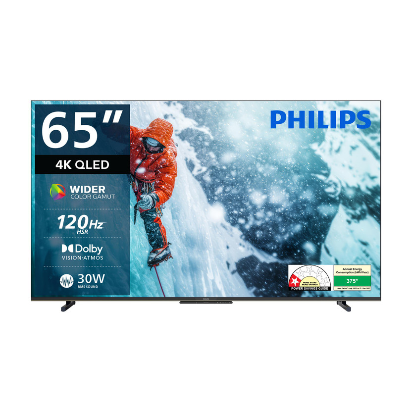 Google PHILIPS 164 cm (65 inch) QLED Ultra HD (4K) Smart Google TV with Dolby Vision |30W Dolby Atmos | 120Hz Refresh Rate | HDR 10+ |Wider Colour Gamut | Ultra Narrow Bezel | 32 GB Storage(65PQT8100/94) - Flipkart Deal