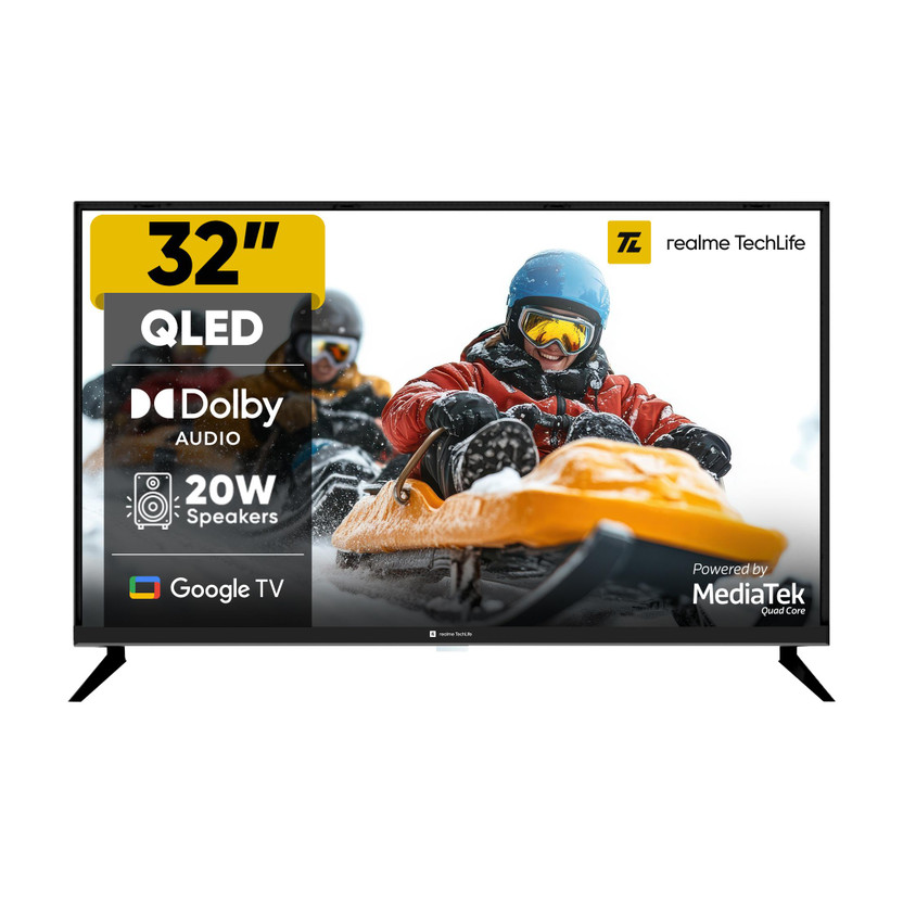 realme TechLife 80 cm (32 inch) QLED HD Ready Smart Google TV 2026 Edition(32HDGQRGSAQ)