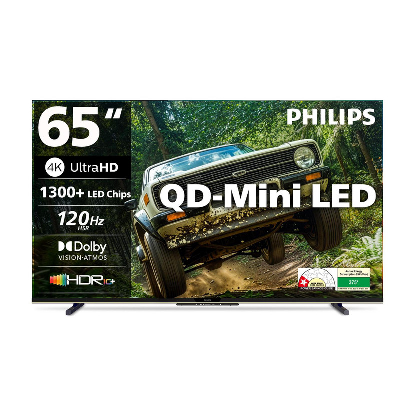 Google PHILIPS 164 cm (65 inch) Ultra HD (4K) Mini LED Smart Google TV with Local Dimming Dolby Vision & HDR10+ 36W Dolby Atmos 120Hz Game Accelerator Filmmaker Mode Wider Colour Gamut Ultra Narrow Bezel 2GB RAM + 32 GB Storage(65MLED610/94) - Flipkart Deal