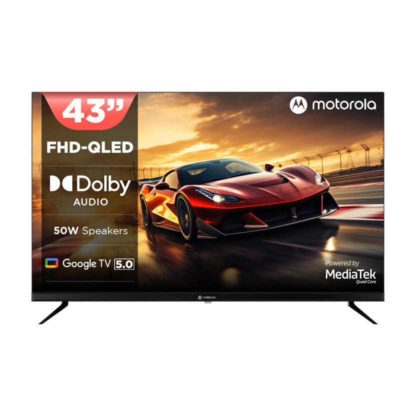 MOTOROLA 109 cm (43 inch) QLED Full HD Smart Google TV 2026 Edition(43FHDGQMGS4Q)
