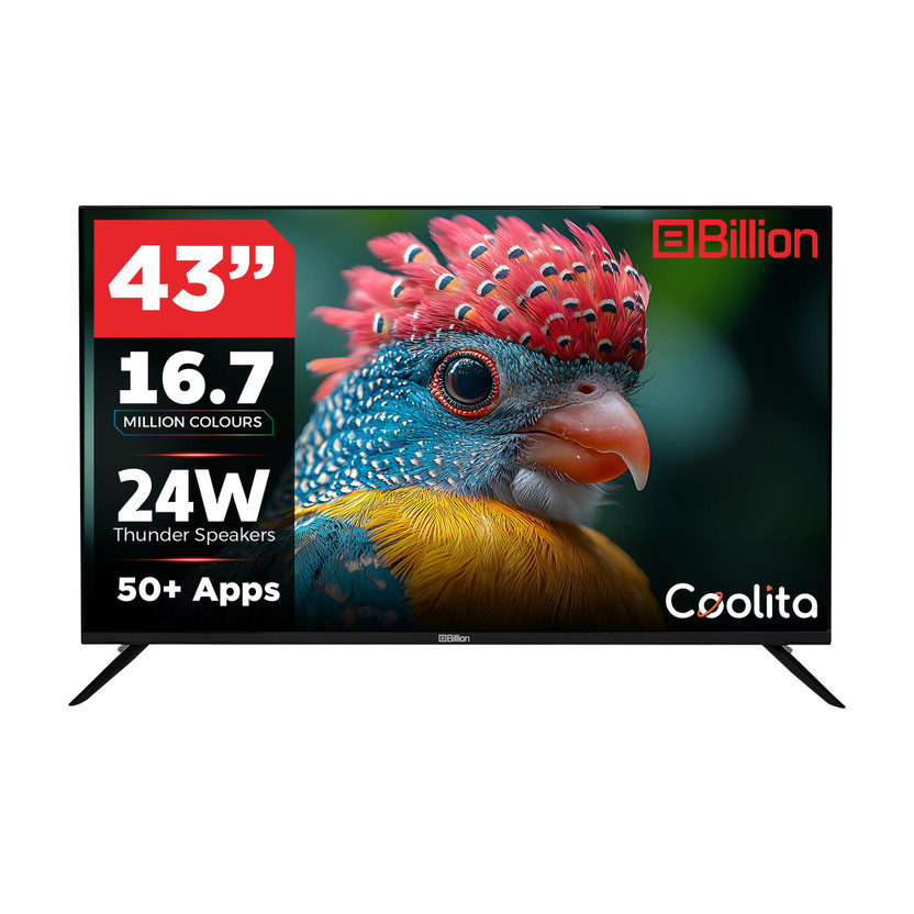 Billion Billion 109 cm (43 inch) Full HD LED Smart Coolita TV 2026 Edition(43FHDCDBEE5B) - Flipkart Deal