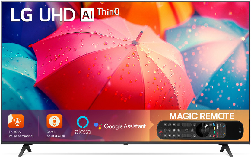 LG UQ8020 139 cm (55 inch) Ultra HD (4K) LED Smart WebOS TV with ThinQ AI & Magic Remote Control(55UQ8020PSB)