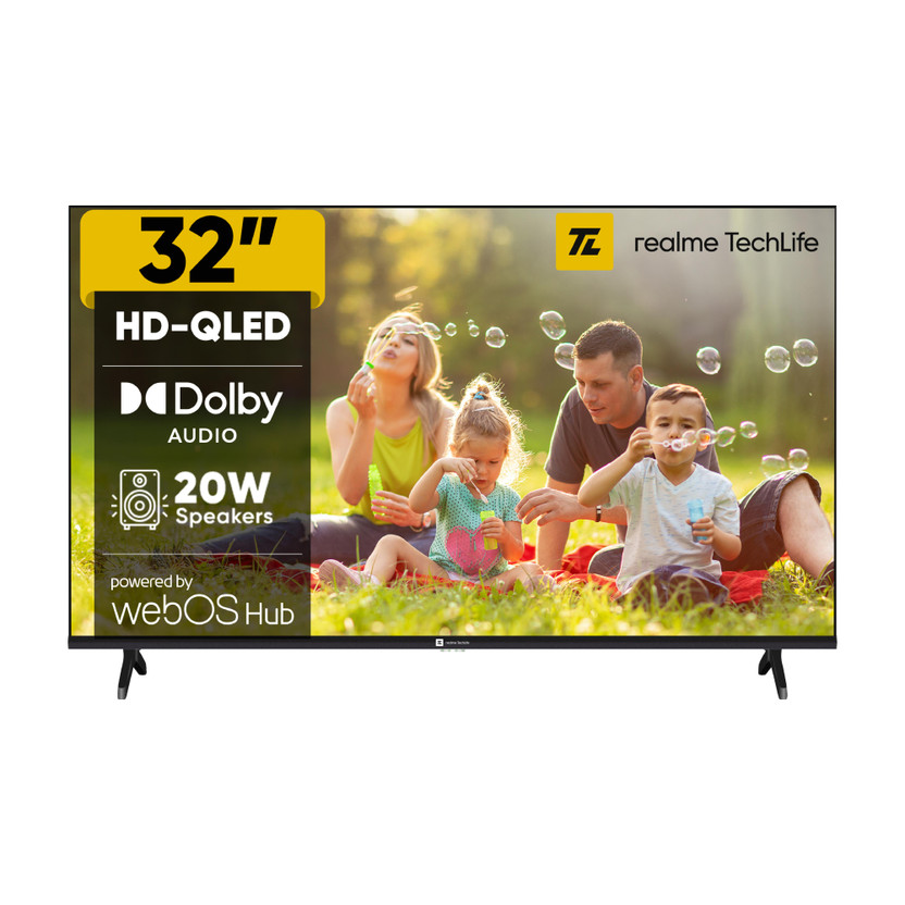 realme TechLife 80 cm (32 inch) QLED HD Ready Smart WebOS TV 2026 Edition(32HDWQRVVTQ)